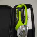 Upgraded 4V Cordless Electric Scissors, Cardboard Cutter with 3 Blades,Case, USB Charging, Max Cutting 1/4" Rotary Box Cutter for Cardboard, Carpet & Plastic, Lightweight & Arthritis Friendly (Green)