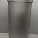 EKO Hudson Matte Stainless 75 Liter/20 Gallon Step Trash Can with Rear Trash Bag Storage Compartment