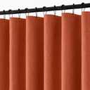 ANRODUO Fall Burnt Orange Extra Long Linen Shower Curtain, 84 Inch Heavy Duty Cloth Fabric Shower Curtain Set with 12 Metal Hooks, Waterproof Decor for Bathroom Washable, Button Hole Design, 72x84