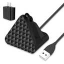 Smart Glasses Charging Stand Dock Compatible with Ray-Ban Meta Wayfarer, Headliner, Skyler, Oakley Meta HSTN, Portable Smart Glasses Charger Dock with Charging Adapter (Black)