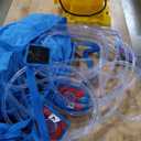 Inflatable Water Slide, Bounce House with Water Bucket, Deep Pool, Climbing Wall with Rope, Bouncy Castle with Air Blower