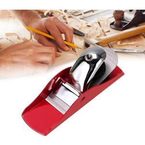 Mini Hand Planer 3-1/2 inch Red Adjustable, used for Wood Craft Processing, Carving and Trimming Projects, Carpenter DIY Model Making (Hand Planer Red)