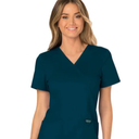 Cherokee Revolution Caribbean Blue Mock Wrap Top WW610 Size XXS