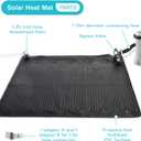 Intex 28685E 47 Inch x 47 Inch Solar Pool Water Heater Mat for 8,000 Gallon Above Ground Swimming Pool with Hose Attachment and Adaptors, Black