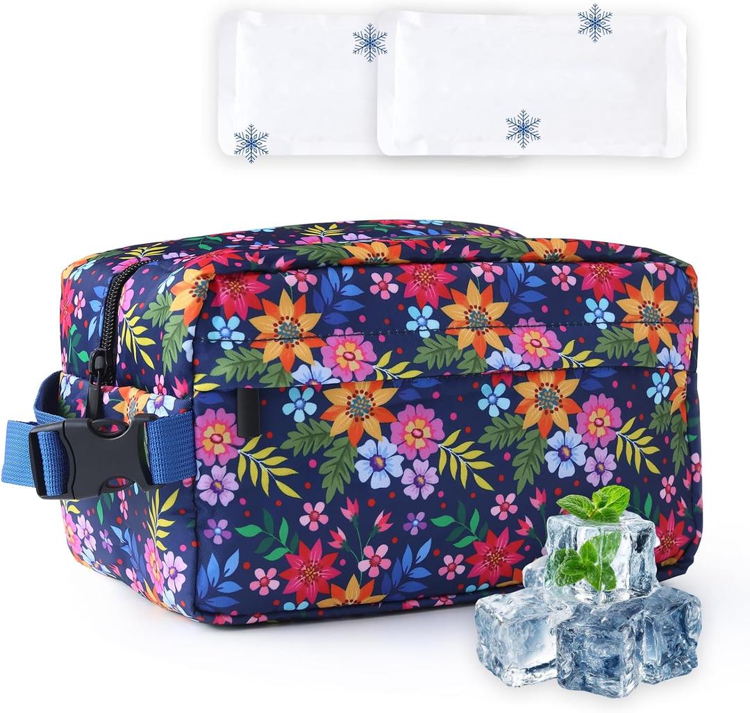 Leakproof Freezable Snack Bag Reusable Cooler Insulated Lunch Box, 5.9''H