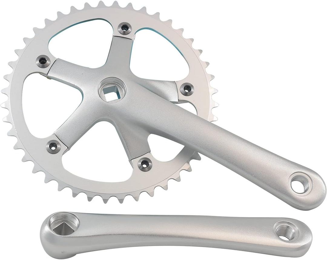 Urban Folding Bicycle Crankset Single Tooth Disc 44T 130BCD 170mm Crank Set is Suitable for Most Single Speed Bicycles