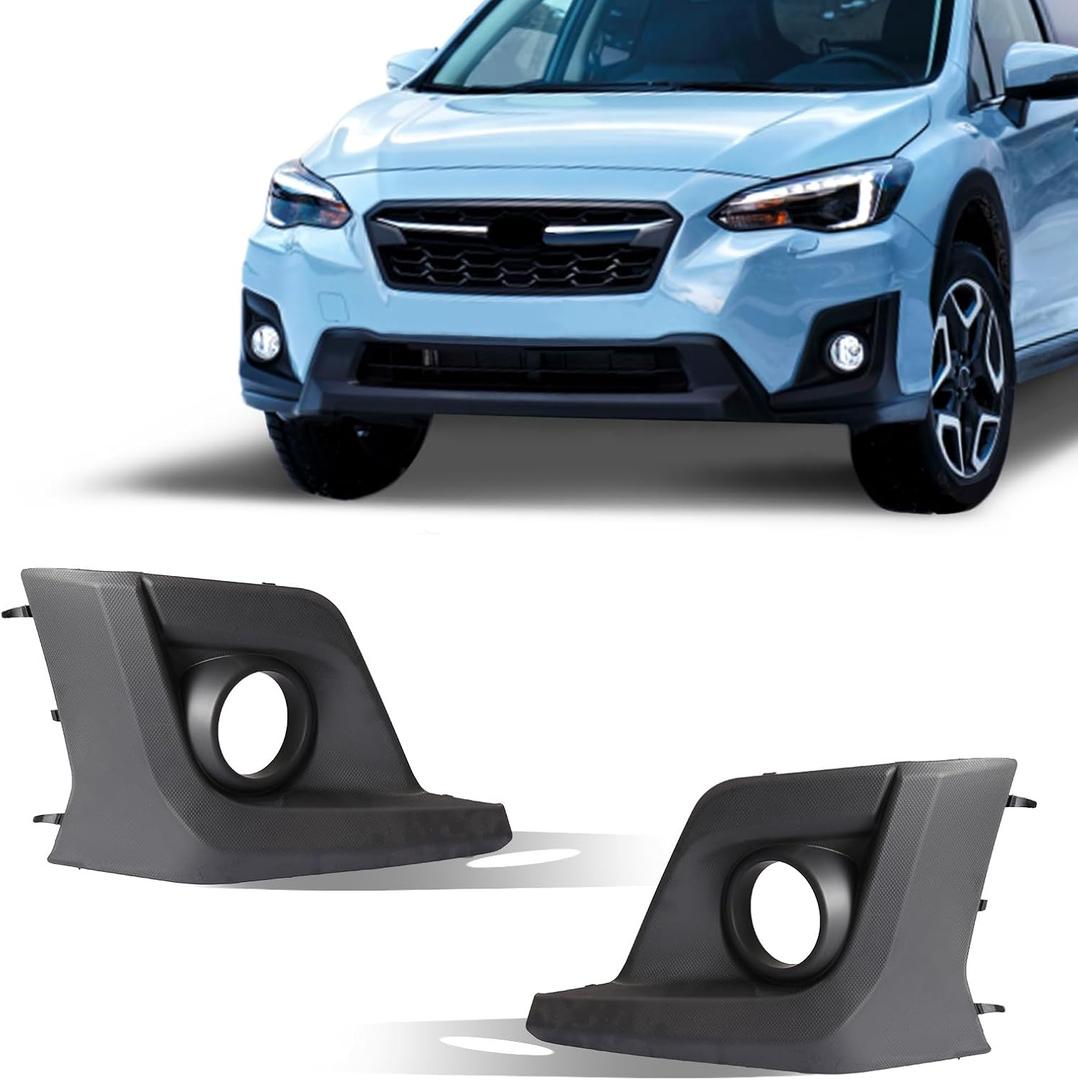 Fog Light Cover Bezel Compatible with 2018-2020 Subaru Crosstrek Replacement for 57731FL092 57731FL082 SU1038121 SU1039121 PP Plastic Fog Light Bezel Driver & Passenger Side Fog Light Housing
