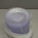 FOCUSLINE 100 Count 6 Inch Clear Plastic Plates, Disposable Heavy Duty Salad Dessert Plates- Premium Hard Plastic Plate Fancy Disposable Clear Plate for Weddings, Parties and Events