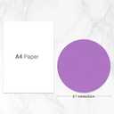 7 x Leather Mouse Pad, Office Mouse Mat Non-Slip Rubber Base Stitched Edge Washable Waterproof Round Mousepad for Office Gaming PC Laptop, Round Diameter 8.7 inches, Purple