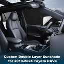 XCBYT 2019-2024 RAV4 Window Shades - Switch Between Total Blackout & Bug-Free Ventilation Car Window Covers | Reflective Silver 99% UV Heat Shield Breathable Mesh Side Window Sun Shade (4 PCS)