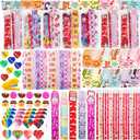 28 Pack Valentine's Day Stationery Set with Cards-Valentines Gifts for Kids, Classroom Exchange Party Favors, Goodie Bag Fillers, Includes Pencils, Rulers, Erasers, Stamps, Sharpeners & Stickers