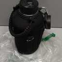 Insulated Water Bottle | Thickened Stainless Steel Vacuum Metal | Portable Sports Half Gallon Large Water Jug for Gym and Hiking with Straw, Carrier Bag, Handle Strap | BPA-Free 64 oz (Advanced Black)