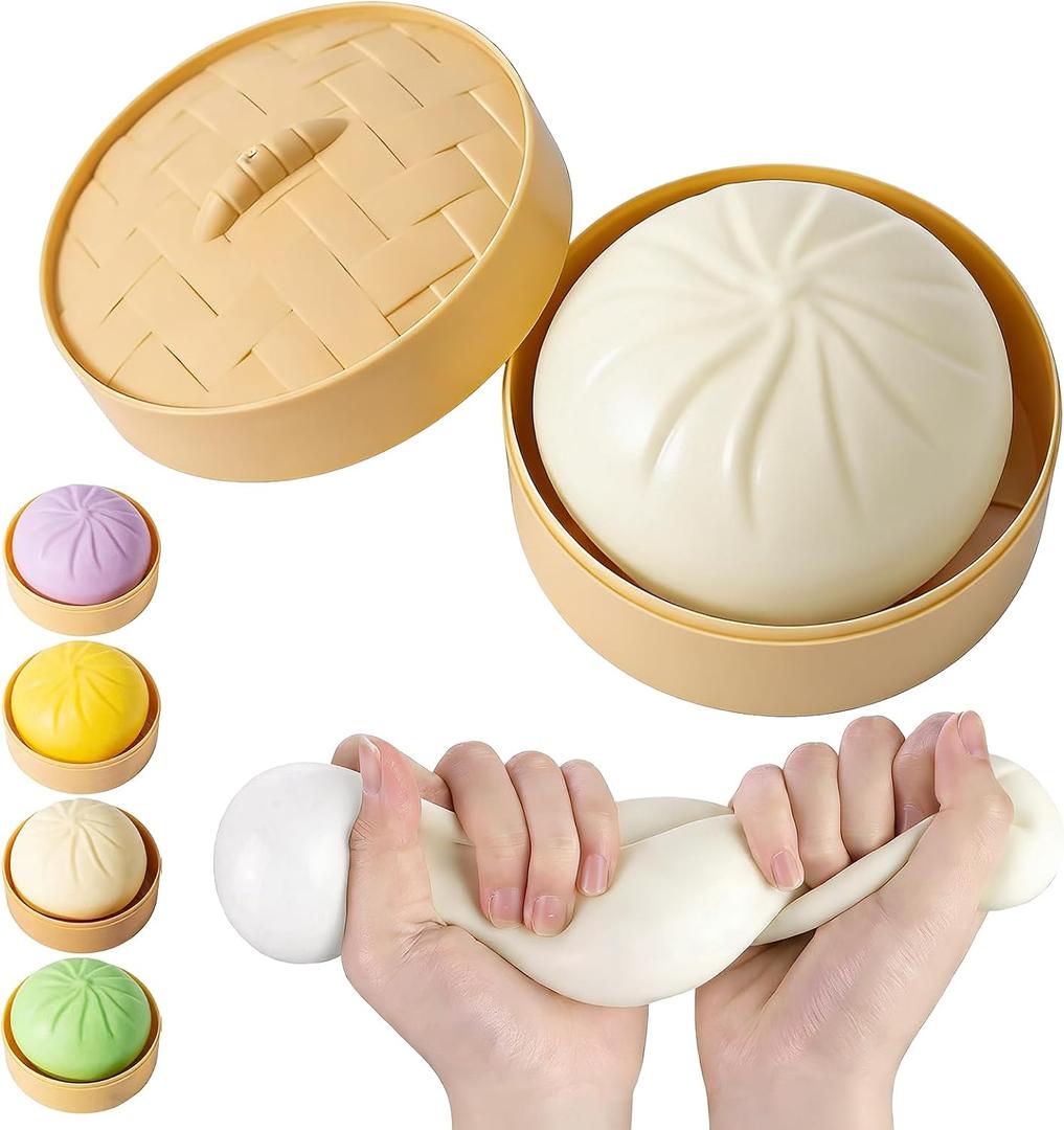 2PCS, Soft Squeeze Dumlping Stress Ball Comes with Small One in Any Color, Fidget Toys Adults and Teens, Easter Basket Stuffers, Stocking Stuffers, Squeeze Toys for Stress Relief Gifts