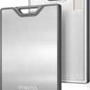 Stainless Steel Cutting Board, Double-Sided Cutting Board with Knife Sharpener, Stainless & Wheat Straw PP, Food-Grade Metal Chopping Board for kitchen, Large Size 16"x11"