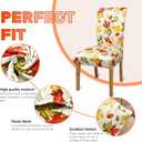 Fall Chair Covers for Dining Room Set of 4 Autumn Maple Leaf Dining Chair Protectors 4 Pcs Stretch Removable Washable Chair Slipcovers 4 Pack for Thanksgiving Home and Party Decor