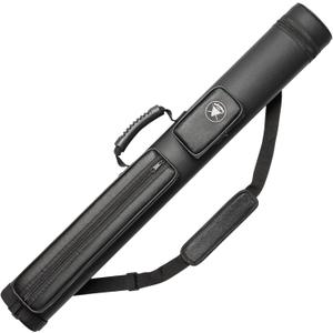 Adhafera Pool Cue Case, 2 X 2 Hard Pool Stick Case, Made of Faux Leather Billiards Accessories (Black)