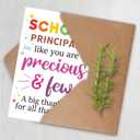 4 x School Principal Thank You Card, Principal Appreciation Card, 8×5.3 inches