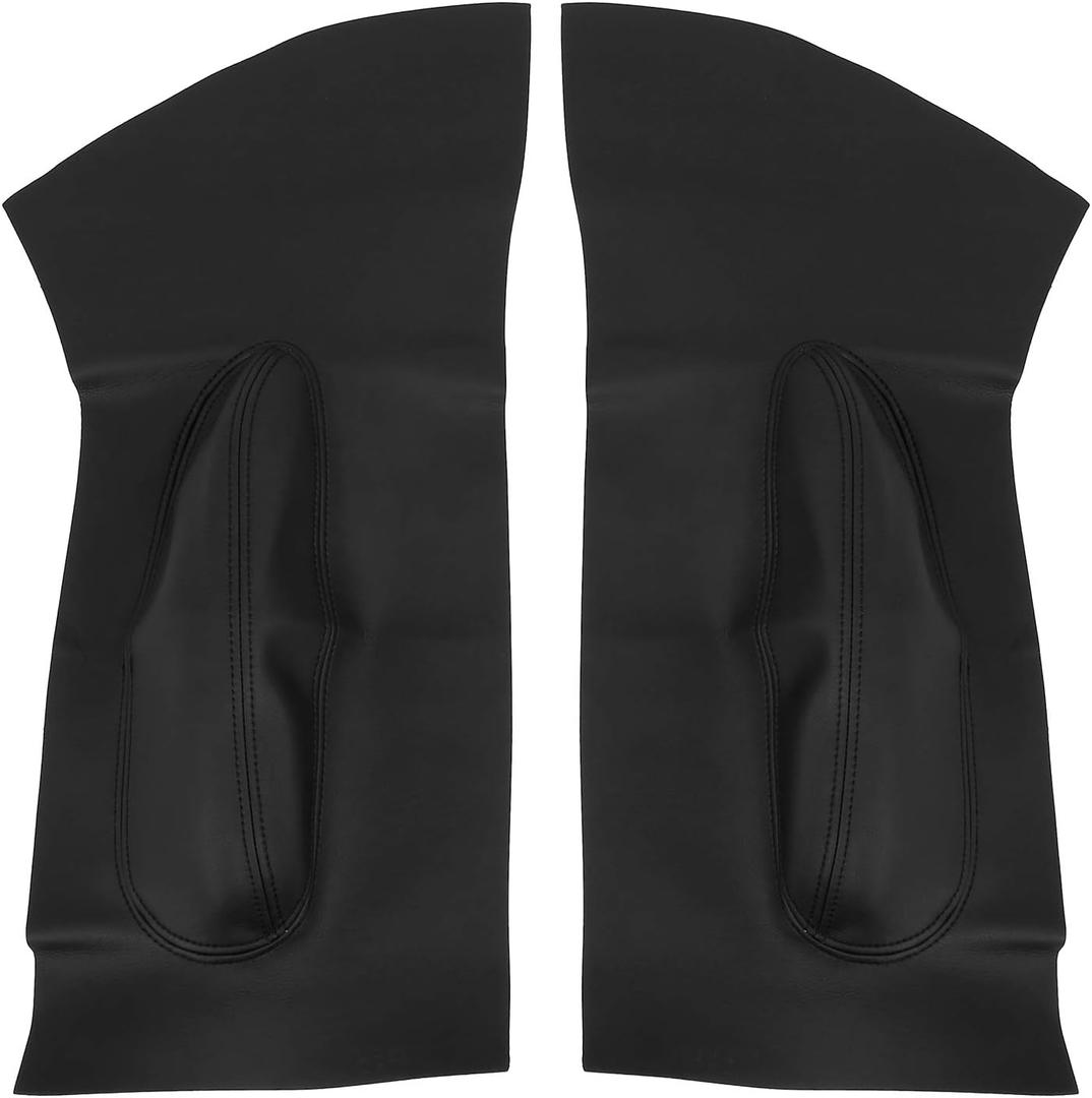 X AUTOHAUX Pair Black Microfiber Leather Door Panel Armrest Cover Replacement for Volkswagen Beetle 1998-2010