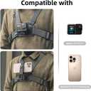 Adjustable Mobile Phone Chest Strap Harness Mount for POV/VLOG,Comfortable Design Cell Phone Clip Compatible with iPhone,Samsung,GoPro Hero 13/12/11,DJI Osmo Action 6/5 Pro/4/3