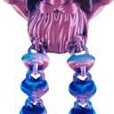 3D Printed Articulated Gnome Figurine - Hip-Hop Rock Hand Gesture, Movable Chain Joints, Gradient Pink-Orange - Christmas Decor & Fun Desk Toy