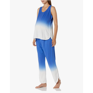 Cosabella Women's Florida Lounge Printed Maternity Tank Top & Pant, Mare Ombre, Extra Small