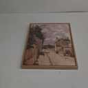 crmotu Framed Canvas Wall Art, Country Street Landscape Art Prints, Old Architecture Vintage Decor Pictures, Retro Scenery Wall Paintings for Living Room Bedroom Kitchen Rustic Farmhouse Decor 12x16in