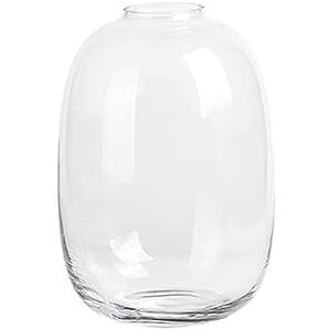 Bedside Table Vases, Round Glass Vase, Clear Crystal Flower Vase Modern Decorative Vase for Office, Bedroom, Hotel, Height 26/30cm(Size:7.5 * 30CM,Color:C)
