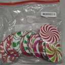 Blulu 30 Pcs Christmas Candy Tree Ornament Hanging Wood Peppermint Candy Cane Lollipop Ornaments for Christmas Tree with Ropes for Themed Xmas Supplies Decor