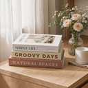 Beautiful Decorative Books For Modern Home Decor, Set Of 3 Fake Books For Shelf & Mantel Decoration, Aesthetic Faux Book Stacked For Bookshelf, Coffee Table Living Room Accessories (Assembly Required