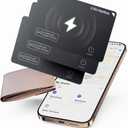 Ultra-Thin Wallet Tracker Card 0.094in IP68 Waterproof Bluetooth Tracker for Passport, Wallet, Work with Apple Find My APP, Wireless Charging, iOS Only [Apple MFi Certified]- 3pcs