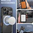 Lanhiem Magnetic for iPhone 16 Pro Max Case, IP68 Waterproof Dustproof Case, [Compatible with Magsafe] [Built-in Screen Protector] Full Body Heavy Duty Rugged Phone Cover 6.9 inch, Black/Clear