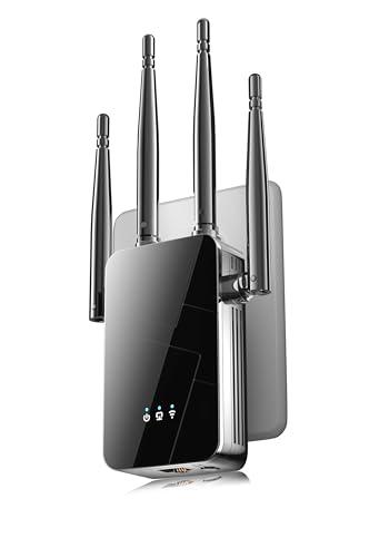 2026 WiFi Extender Signal Booster - up to 10000 sq.ft Coverage, Wireless Booster - Long Range Internet Repeater, WiFi Booster and Signal Amplifier w/Ethernet Port, 1-Tap Setup