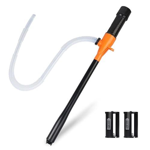 Portable Battery Powered Gas Transfer Pump, 2.2GPM Fuel/Water Transfer Pump, Handheld Liquid Transfer Pump, Battery Operated Electric Siphon Pump for Fuel Gas Kerosene Water