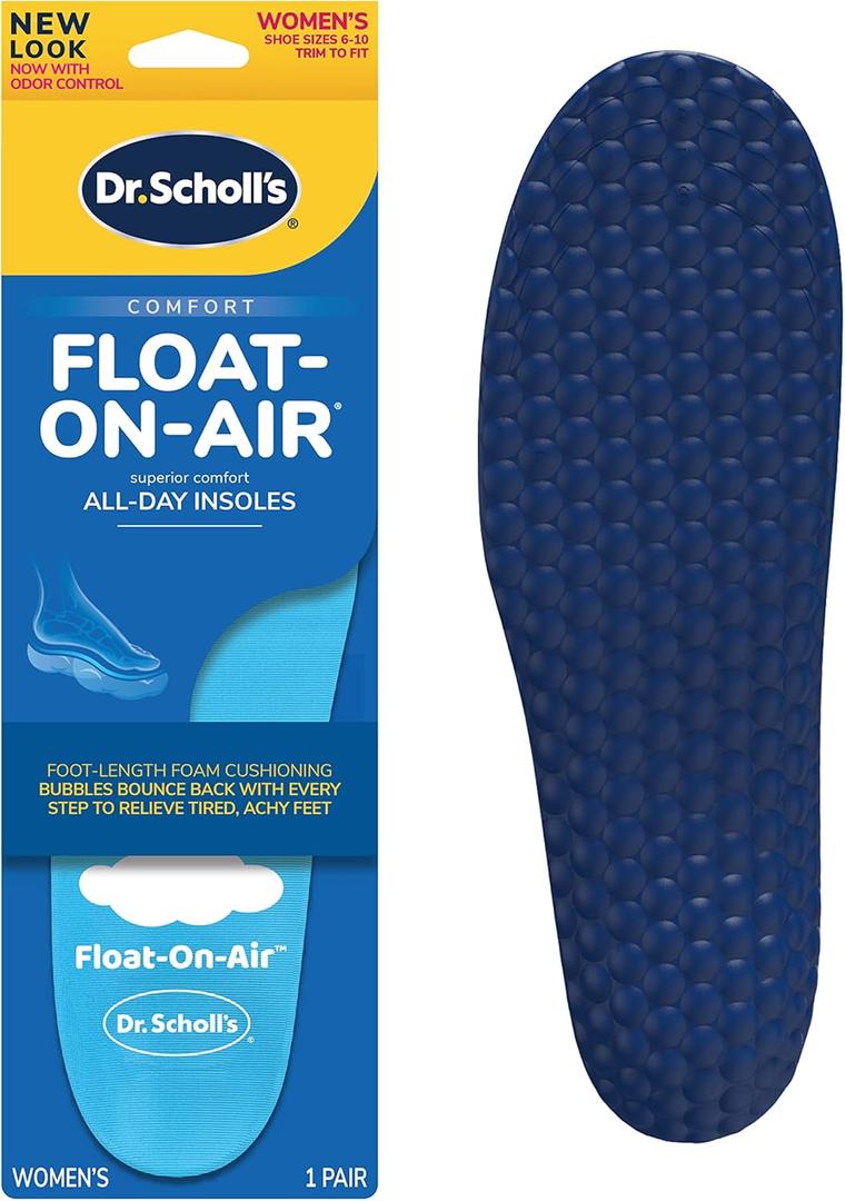 Dr. Scholl's Float-On-Air Comfort Insoles, Women, 1 Pair, Full Length (Dark Blue)