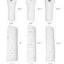 Skyflame 6 Small Piece Set of Birch Ceramic Wood Logs and Accessories for All Types of Indoor Gas Inserts, Ventless & Vent Free, Propane, Gel, Ethanol, Electric or Outdoor Fireplaces & Fire Pits