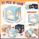 30 Pcs DIY Paper Nativity Scene Treat Box Christmas Fun Gift with Angel Animal House Paper Nativity for Classroom Art Activities Sunday School Holiday Party Table Decoration