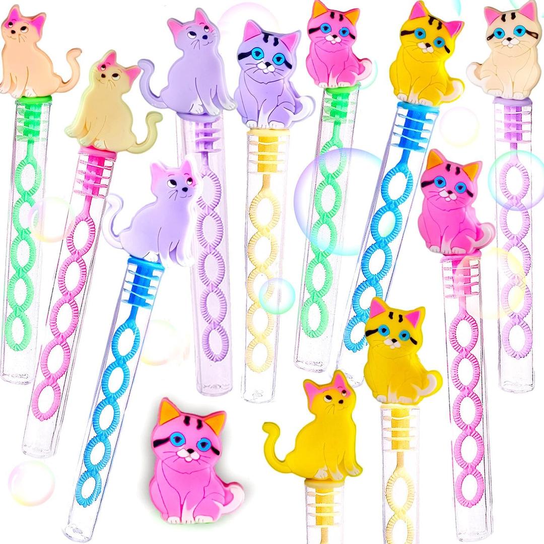 24 Packs Bulk Mini Cat Bubble Wands Summer Graduation Party Favors,Summer Party Supply