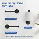 Toilet Paper Holder Matte Black Horizontal&Vertical 180 Degree Rotatable Three-Position Adjustable Tissue Holders Roll Holder Hangers Toilet Paper Stand SUS201 and Zinc Alloy Modern Wall Mounted