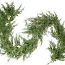 1PCS 6FT Artificial Christmas Garland with Dragon Cypress, Festive Holiday Decor for TV Cabinet, Fireplace, Indoor & Outdoor, Handmade Christmas Garland