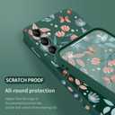 for Samsung Galaxy A15 5G Case Creative Flower Pattern Slim Liquid Silicone Cell Phone Protective for Galaxy A15 5G Cover-Leaf Green