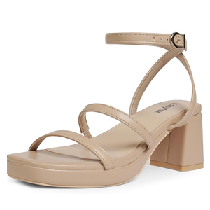 Platform Sandals for Women Open Toe Chunky Heels Two Strap 7cm/2.76" Platform Heels.8