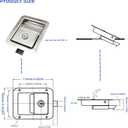 6 Pack Stainless Door Lock Heavy Duty Flush Mount Handle Latch for Trailer Toolbox RV Handle Latch with Gasket Keys