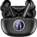 HiFi Stereo Wireless Earbuds, Bluetooth 5.3 with LED Display 50H Playback ENC Noise Canceling IPX7 Waterproof Earphones for Gym/Running/Work