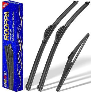 3 wipers Replacement for 2017-2022 Nissan Rogue Sport, Windshield Wiper Blades Original Equipment Replacement - 28"/18"/12" (Set of 3) U/J HOOK