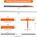 4.7-30FT Carbon Fiber Telescopic Squeegee for Window Cleaning Kit
