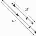 Awning Adjustable Rear Support Pole, Marine-Grade Aluminum Alloy Telescopic Pole, Universal Fit for Most 3-Bow and 4-Bow Awnings (Dimensions: Pole Length 60 inches max)