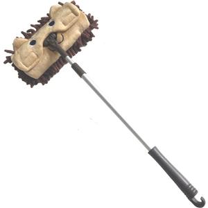 Mini Microfiber Chenille Cartoon Flat Dust Mop for Children,Detachable,360 Degree Rotation, Extension-Type (Brown)