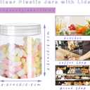 20 Pack 4oz Clear Plastic Jars with Lids,115ml Wide-Mouth Refillable Storage Containers,Empty Round Containers for Candy,Beads,Lotion,Slime Making and Food Storage