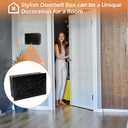 Doorbell Chime Cover Box Only, Wood Doorbell Cover Inside Decorative Door Bell Chime Box Covering Black Door Bell Cover for Indoor/Outdoor Home Wall (Type 2 Black)