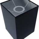 MY MIRONEY Square Lampshades Black Linen Lamp Shades Modern Style Lampshade Cover Replacement for Floor Lamp, Table Lamp, Bedside Lamp, 1.64" Screw Thread Diameter
